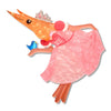 Pascal the Princess Prawn Brooch