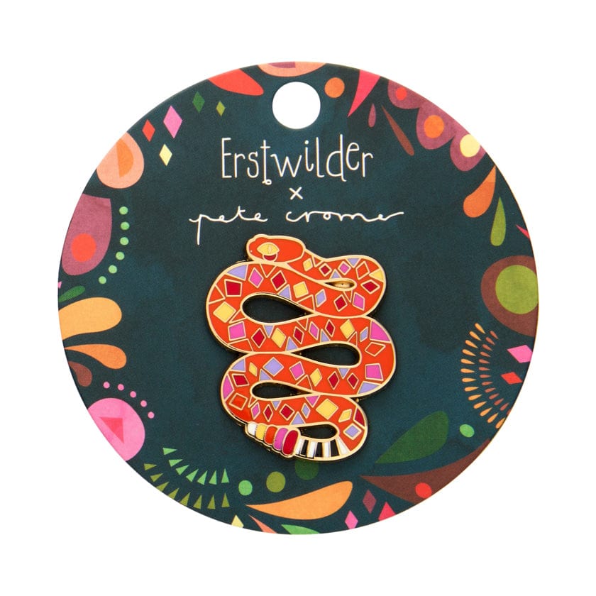 The Rowdy Rattlesnake Enamel Pin  -  Erstwilder  -  Quirky Resin and Enamel Accessories