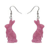 Bunny Ripple Resin Drop Earrings - Mauve  -  Erstwilder Essentials  -  Quirky Resin and Enamel Accessories