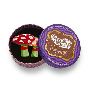 Candy Mushrooms Brooch (IMPERFECT)  -  Erstwilder  -  Quirky Resin and Enamel Accessories