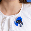 Olinda the Honorable Orca Brooch  -  Erstwilder  -  Quirky Resin and Enamel Accessories