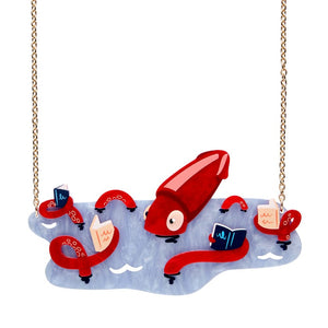 Cal the Giant Squid Necklace  -  Erstwilder  -  Quirky Resin and Enamel Accessories
