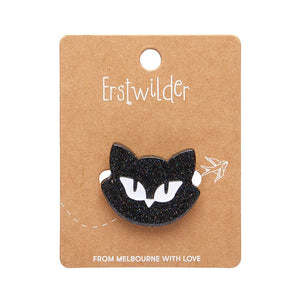 Shadow the Cat Mini Brooch  -  Erstwilder  -  Quirky Resin and Enamel Accessories