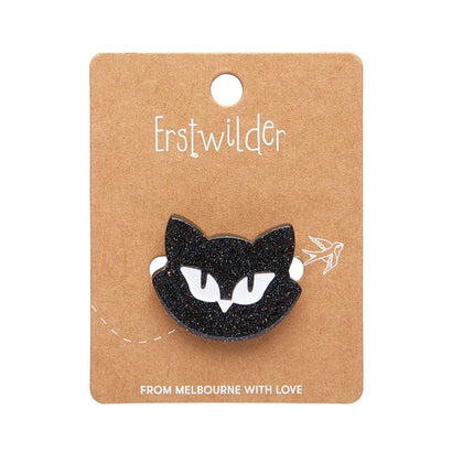 Shadow the Cat Mini Brooch  -  Erstwilder  -  Quirky Resin and Enamel Accessories