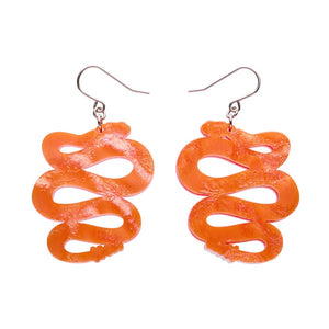 The Rowdy Rattlesnake Drop Earrings  -  Erstwilder  -  Quirky Resin and Enamel Accessories