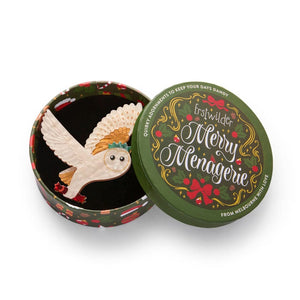 Otto the Owl Brooch  -  Erstwilder  -  Quirky Resin and Enamel Accessories