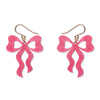 Bows Drop Earrings – Pink
