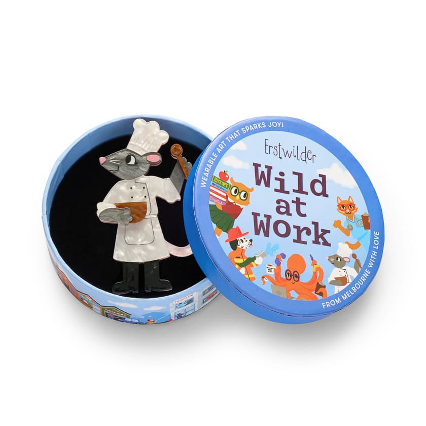 Chez Raton Brooch  -  Erstwilder  -  Quirky Resin and Enamel Accessories