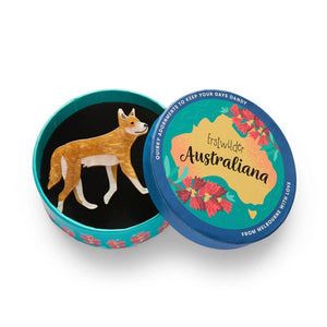 Dave the Dingo Brooch  -  Erstwilder  -  Quirky Resin and Enamel Accessories