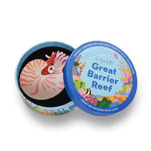 Chambered Nautilus Brooch  -  Erstwilder  -  Quirky Resin and Enamel Accessories