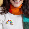 Rainbow Ruff Brooch  -  Erstwilder  -  Quirky Resin and Enamel Accessories