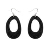Bold Hoop Ripple Drop Earrings - Black  -  Erstwilder Essentials  -  Quirky Resin and Enamel Accessories