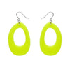 Bold Hoop Solid Drop Earrings - Neon Yellow  -  Erstwilder Essentials  -  Quirky Resin and Enamel Accessories