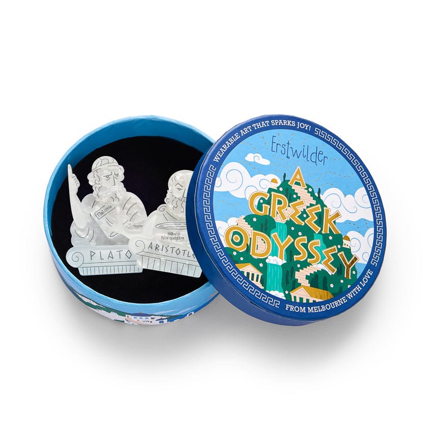 The OG Philosophers Brooch  -  Erstwilder  -  Quirky Resin and Enamel Accessories