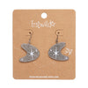 Atomic Boomerang Glitter Drop Earrings - Silver  -  Erstwilder Essentials  -  Quirky Resin and Enamel Accessories