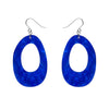 Bold Hoop Ripple Drop Earrings - Navy Blue  -  Erstwilder Essentials  -  Quirky Resin and Enamel Accessories