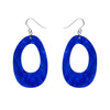 Bold Hoop Ripple Drop Earrings - Navy Blue