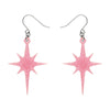Atomic Star Glitter Drop Earring - Pink