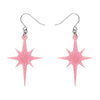 Atomic Star Glitter Drop Earring - Pink