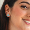Atomic Star Glitter Stud Earring - Blue  -  Erstwilder Essentials  -  Quirky Resin and Enamel Accessories