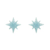 Atomic Star Glitter Stud Earring - Blue