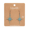 Atomic Star Glitter Drop Earring - Blue  -  Erstwilder Essentials  -  Quirky Resin and Enamel Accessories