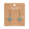 Atomic Star Glitter Drop Earring - Blue