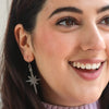 Atomic Star Glitter Drop Earring - Silver  -  Erstwilder Essentials  -  Quirky Resin and Enamel Accessories