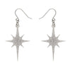 Atomic Star Glitter Drop Earring - Silver  -  Erstwilder Essentials  -  Quirky Resin and Enamel Accessories