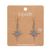 Atomic Star Glitter Drop Earring - Silver  -  Erstwilder Essentials  -  Quirky Resin and Enamel Accessories