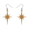 Atomic Star Glitter Drop Earring - Gold  -  Erstwilder Essentials  -  Quirky Resin and Enamel Accessories