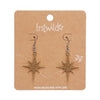 Atomic Star Glitter Drop Earring - Gold  -  Erstwilder Essentials  -  Quirky Resin and Enamel Accessories