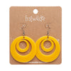 Double Hoop Solid Drop Earrings - Yellow  -  Erstwilder Essentials  -  Quirky Resin and Enamel Accessories