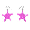 Starfish Ripple Drop Earrings - Purple  -  Erstwilder Essentials  -  Quirky Resin and Enamel Accessories