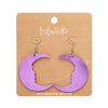 Moon Mirror Drop Earrings - Purple