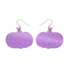 Pumpkin Magic Mirror Drop Earrings - Purple