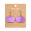 Pumpkin Magic Mirror Drop Earrings - Purple