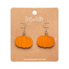Pumpkin Mirror Drop Earrings - Orange