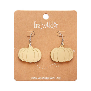 Pumpkin Mirror Drop Earrings - Gold  -  Erstwilder Essentials  -  Quirky Resin and Enamel Accessories