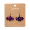Fang Time Bat Chunky Glitter Drop Earrings - Purple  -  Erstwilder Essentials  -  Quirky Resin and Enamel Accessories