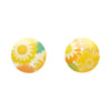 Daisy Rounded Stud Earrings - Yellow  -  Erstwilder Essentials  -  Quirky Resin and Enamel Accessories