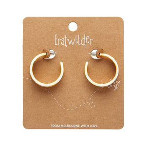 Daisy Hoop Stud Earrings - Yellow  -  Erstwilder Essentials  -  Quirky Resin and Enamel Accessories