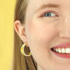 Daisy Hoop Stud Earrings - Yellow  -  Erstwilder Essentials  -  Quirky Resin and Enamel Accessories