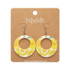 Daisy Circle Drop Earrings - Yellow  -  Erstwilder Essentials  -  Quirky Resin and Enamel Accessories