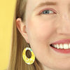 Daisy Circle Drop Earrings - Yellow  -  Erstwilder Essentials  -  Quirky Resin and Enamel Accessories