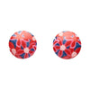 Christmas Bush Rounded Stud Earrings - Red  -  Erstwilder Essentials  -  Quirky Resin and Enamel Accessories