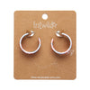 Christmas Bush Hoop Stud Earrings - Red