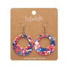 Christmas Bush Circle Drop Earrings - Red  -  Erstwilder Essentials  -  Quirky Resin and Enamel Accessories