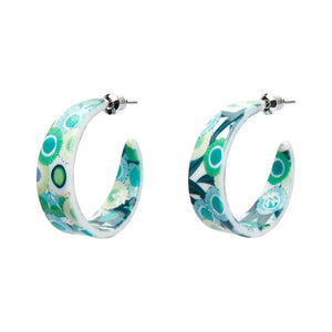 Green Gum Hoop Stud Earrings - Green  -  Erstwilder Essentials  -  Quirky Resin and Enamel Accessories