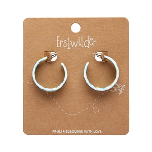 Green Gum Hoop Stud Earrings - Green  -  Erstwilder Essentials  -  Quirky Resin and Enamel Accessories